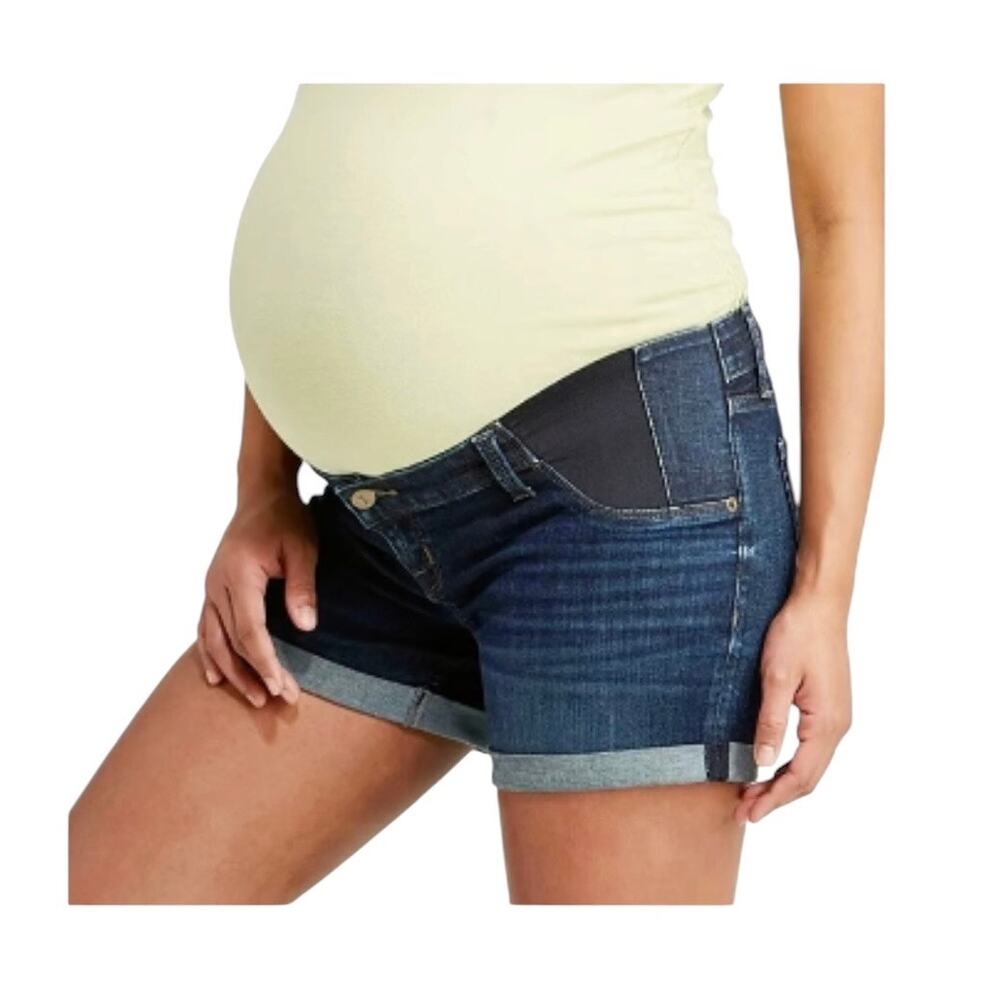 NWT! Isabel Maternity Midi Jean Shorts 10